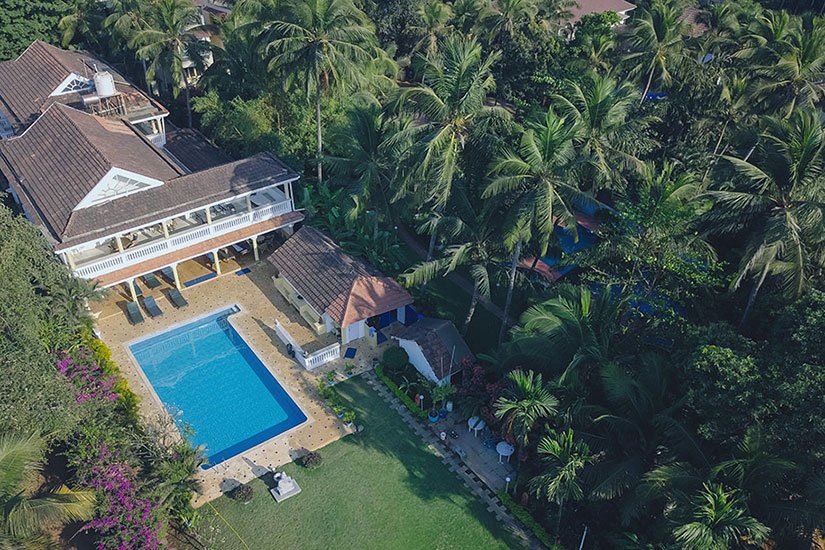 Top view of villa